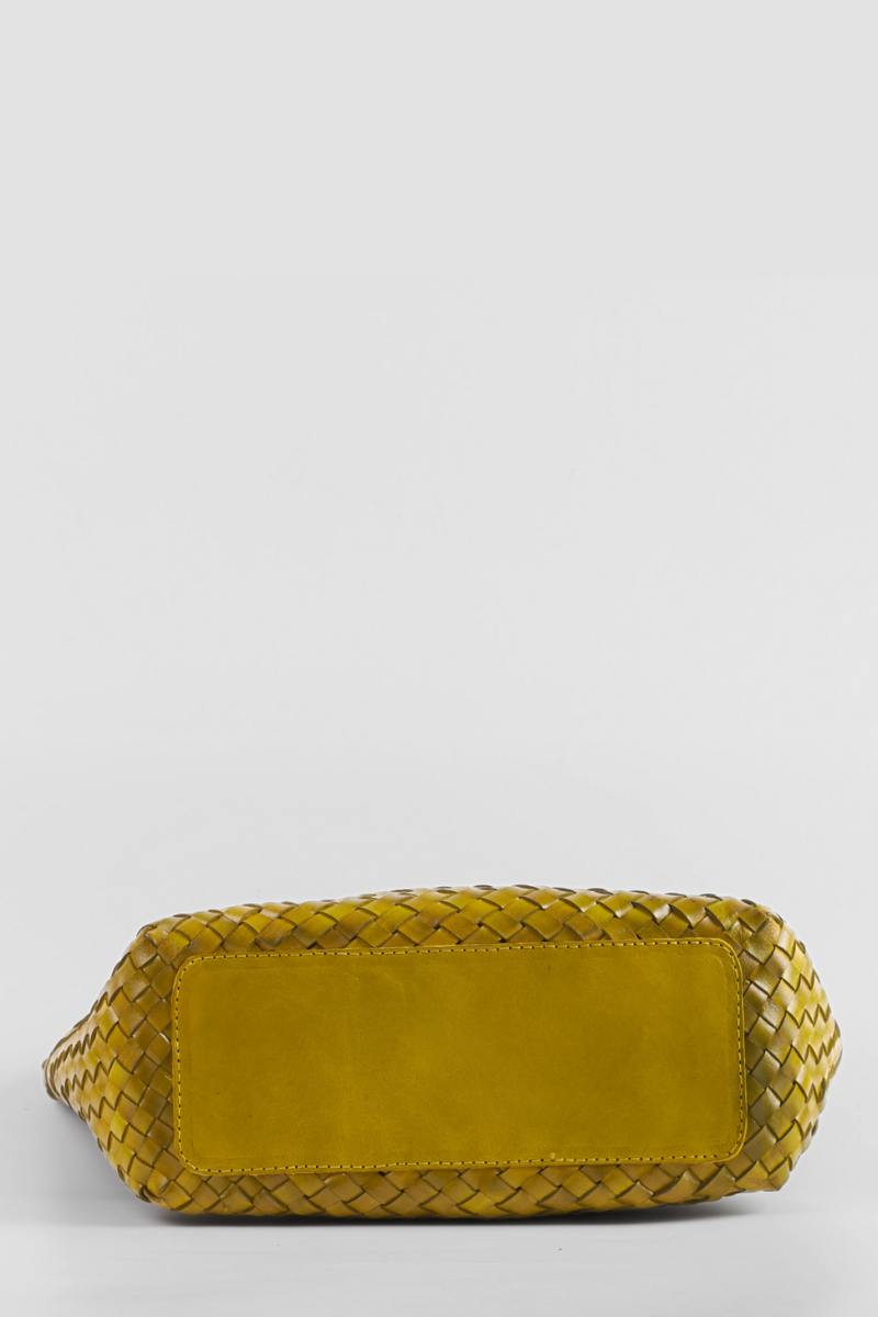 Leia Woven Leather Box Bag