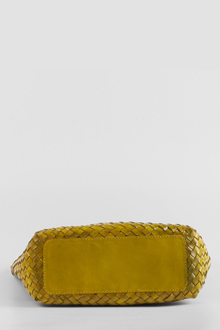 Leia Woven Leather Box Bag