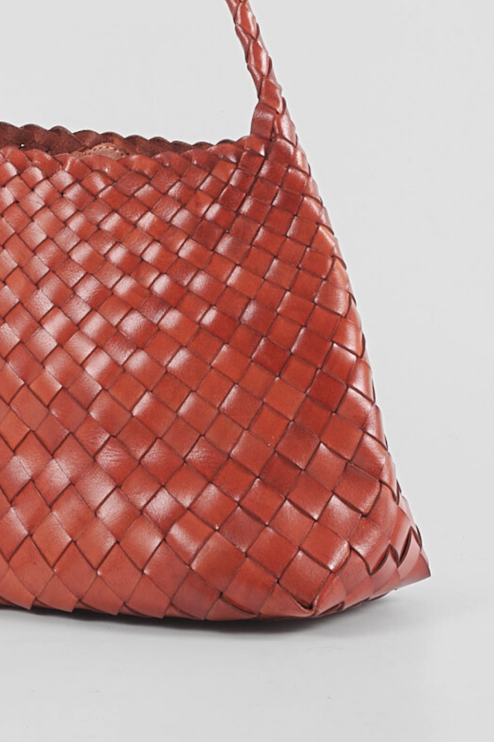 Selina Woven Shoulder Bag - Tan
