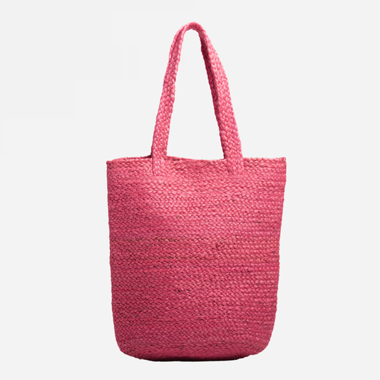 Shyla Soft Jute Bag- Rasberry