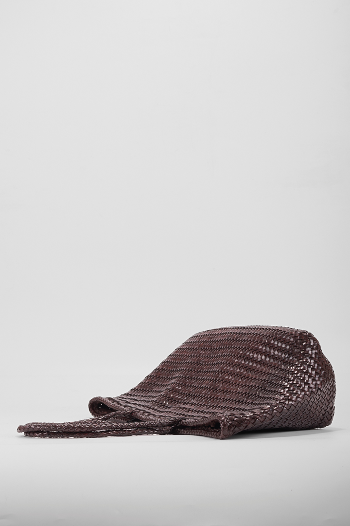 Amora Woven Shoulder Bag- Espresso