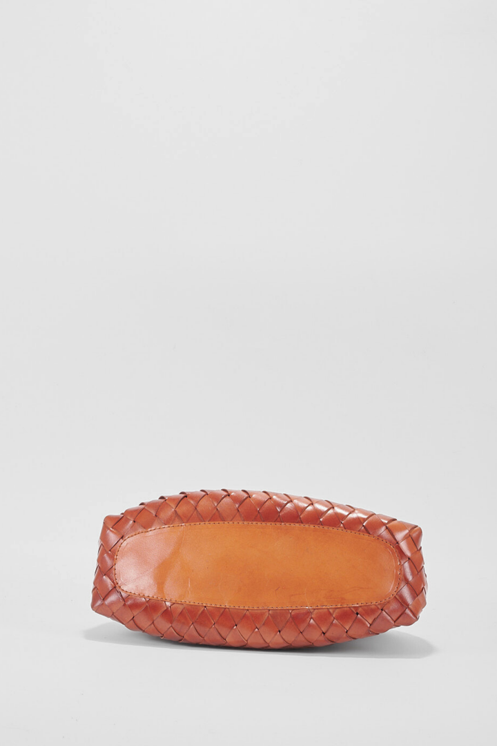 Selina Woven Hand Bag- Tan