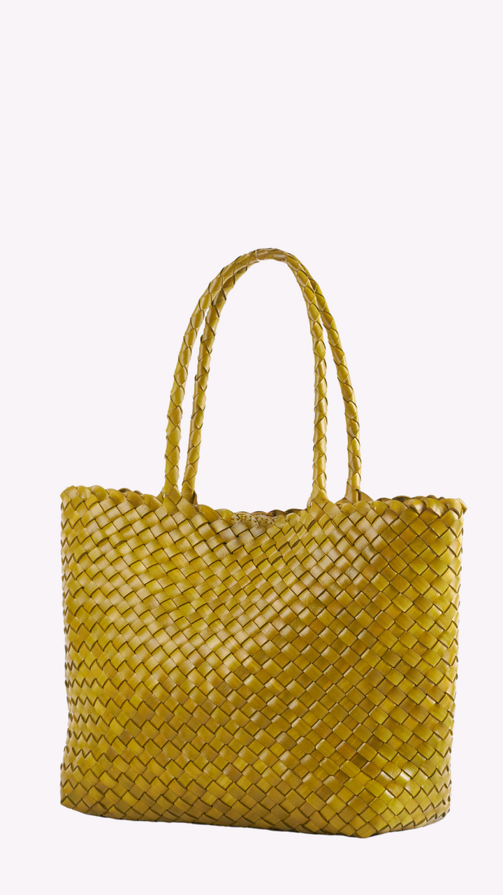 Leia Woven Leather Box Bag- PRE ORDER