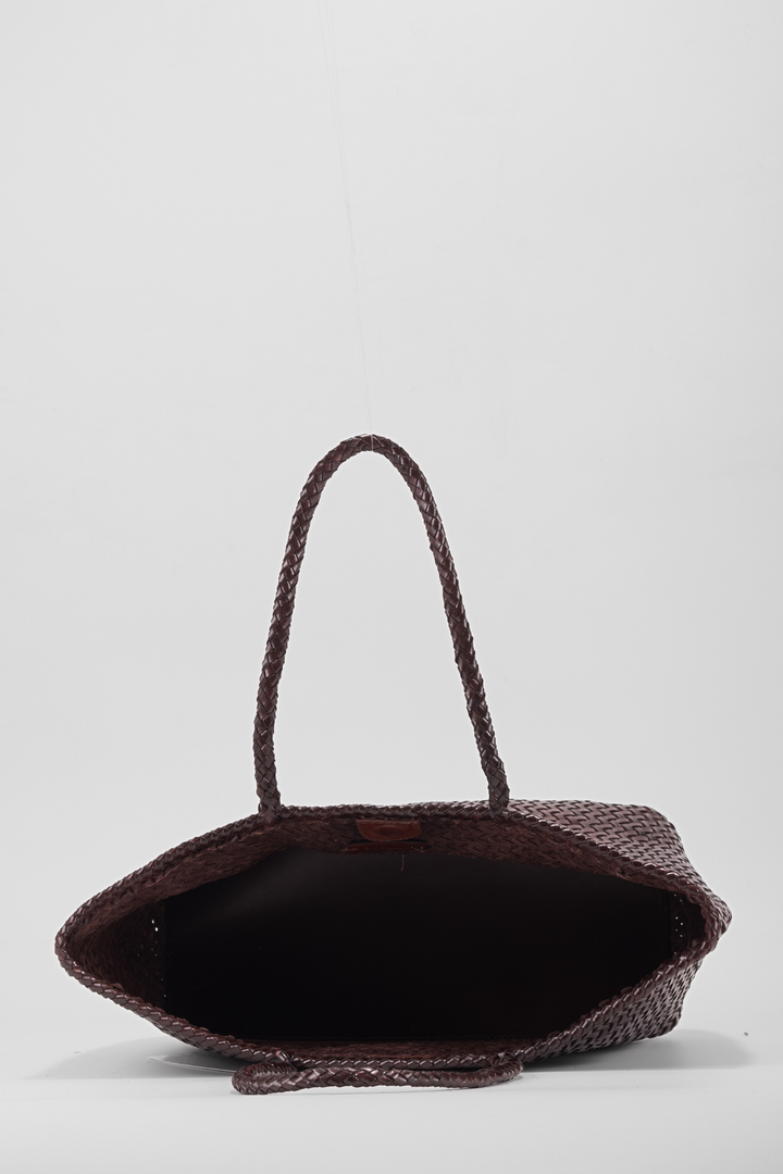 Amora Woven Shoulder Bag- Espresso