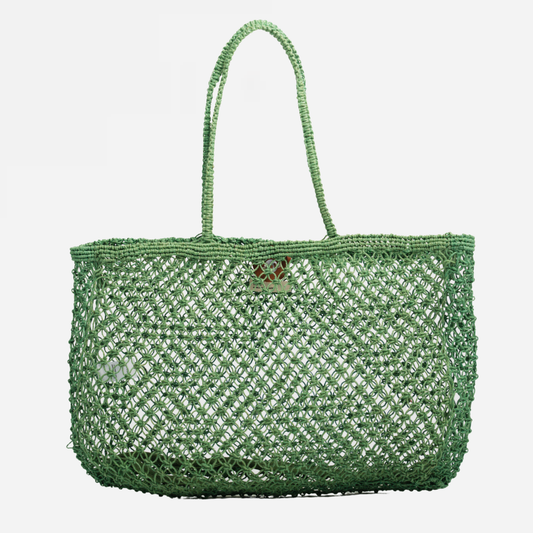 Large Amara Jute Shopper Bag- Green