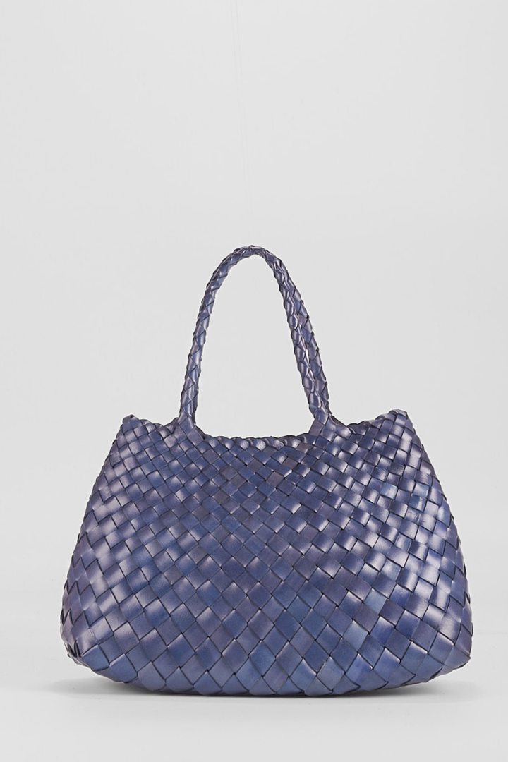 Selina Woven Hand Bag- Blue