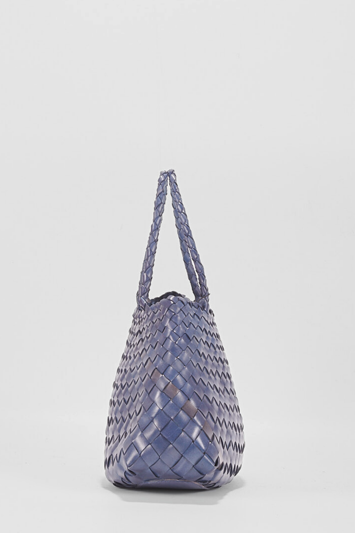 Selina Woven Hand Bag- Blue