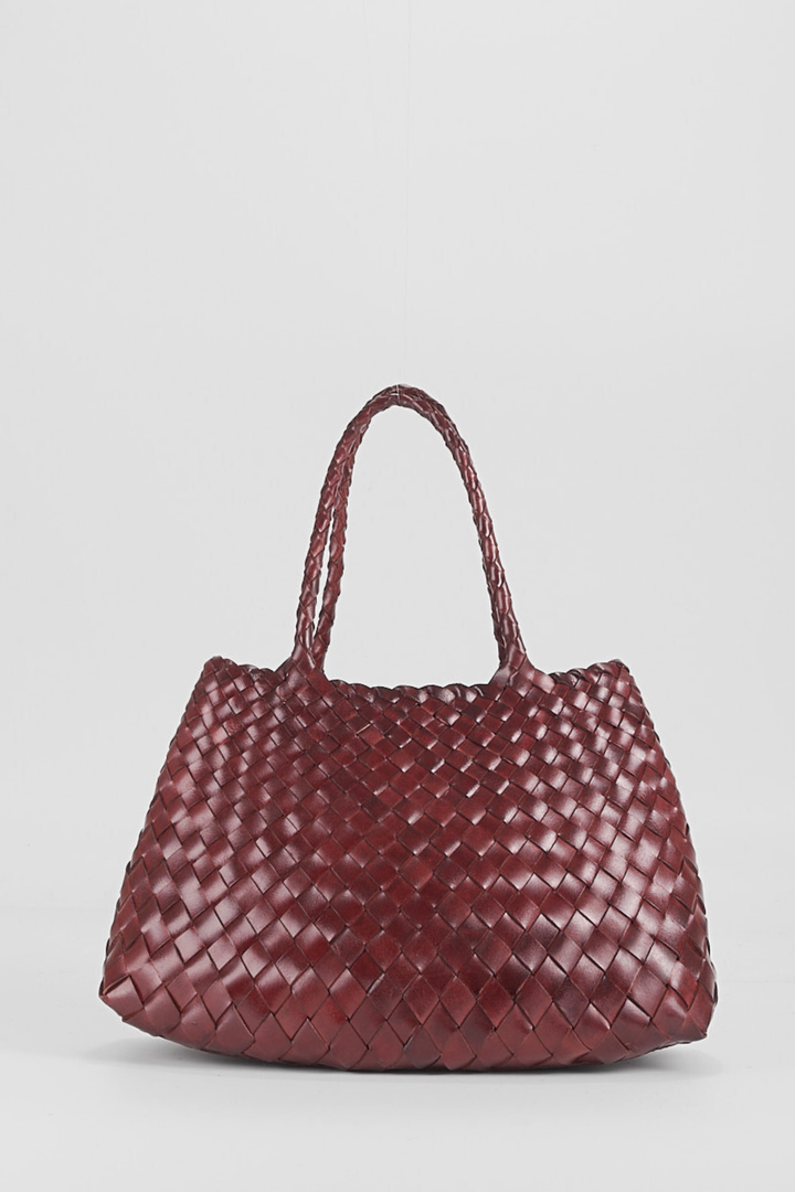Selina Woven Hand Bag- Burgundy- PRE ORDER ETA 3 weeks