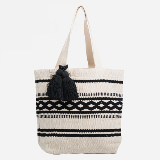 Gauri Cotton Tote Bag with Tassel