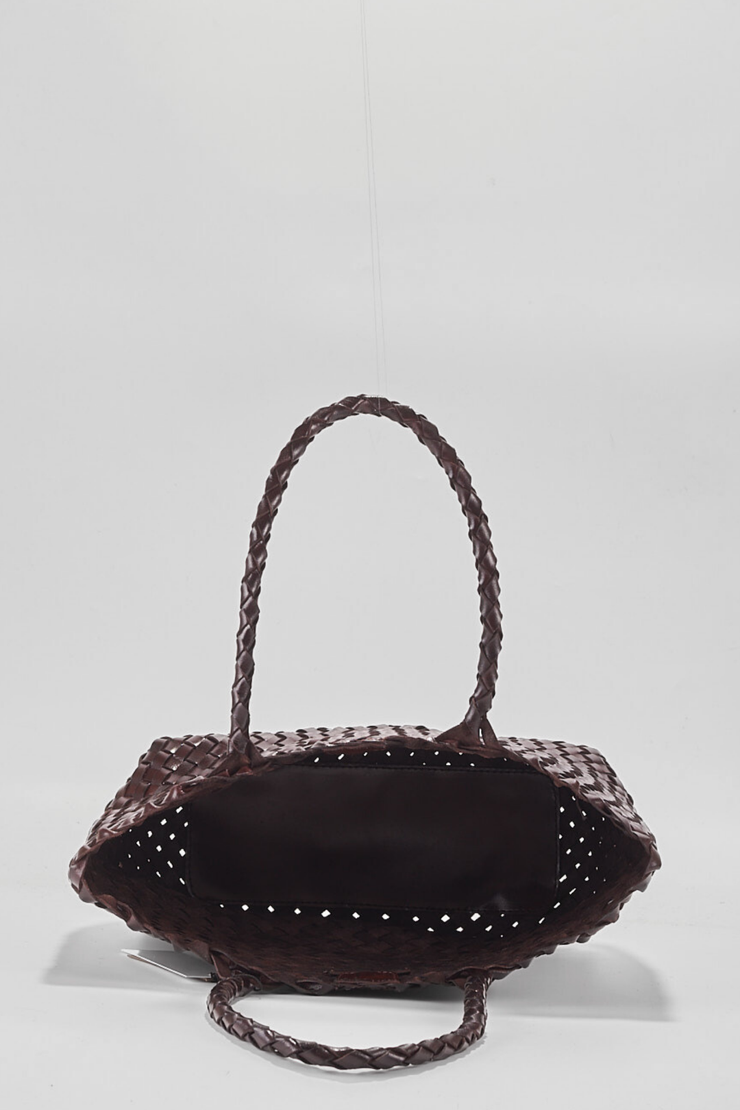 Leia Woven Leather Bag- Espresso