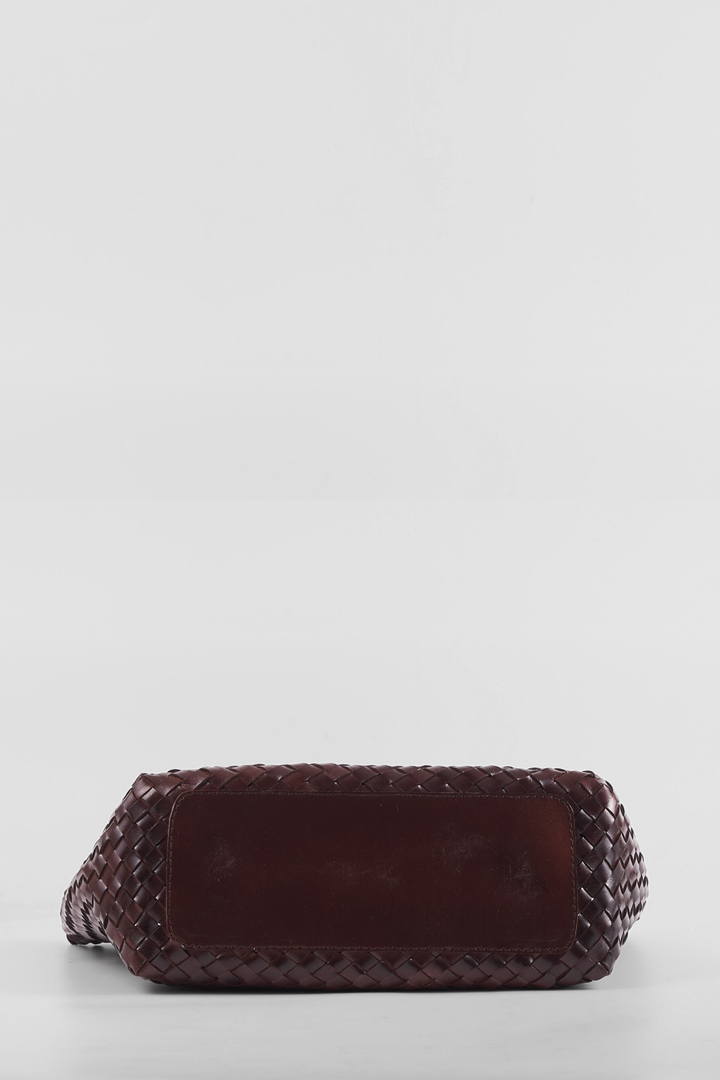 Leia Woven Leather Bag- Espresso