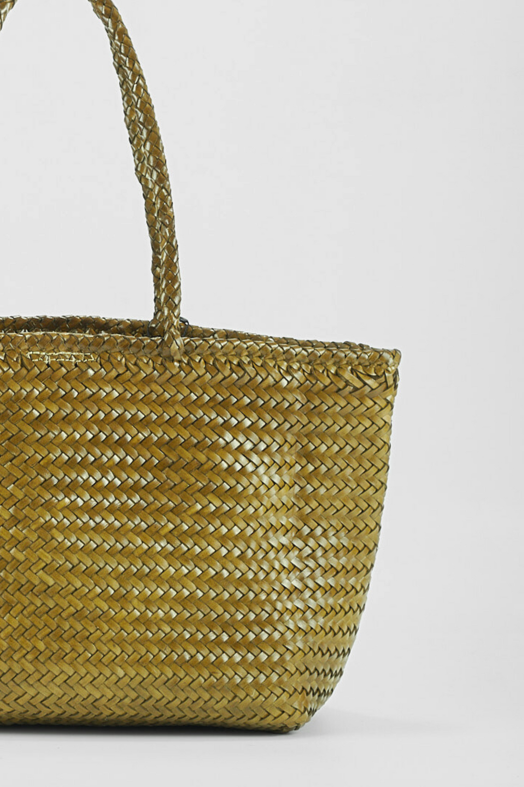 Amora Woven Shoulder Bag- Bamboo Green