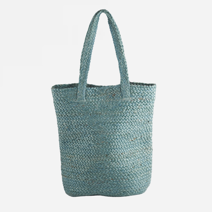 Shyla Soft Jute Tote Bag - Teal