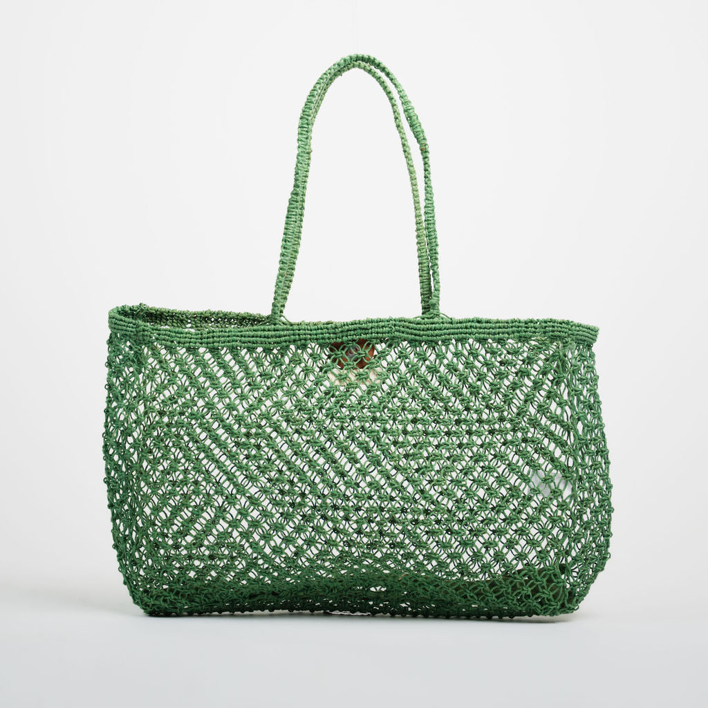 Large Amara Jute Shopper Bag- Green