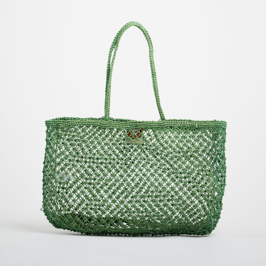 Large Amara Jute Shopper Bag- Green