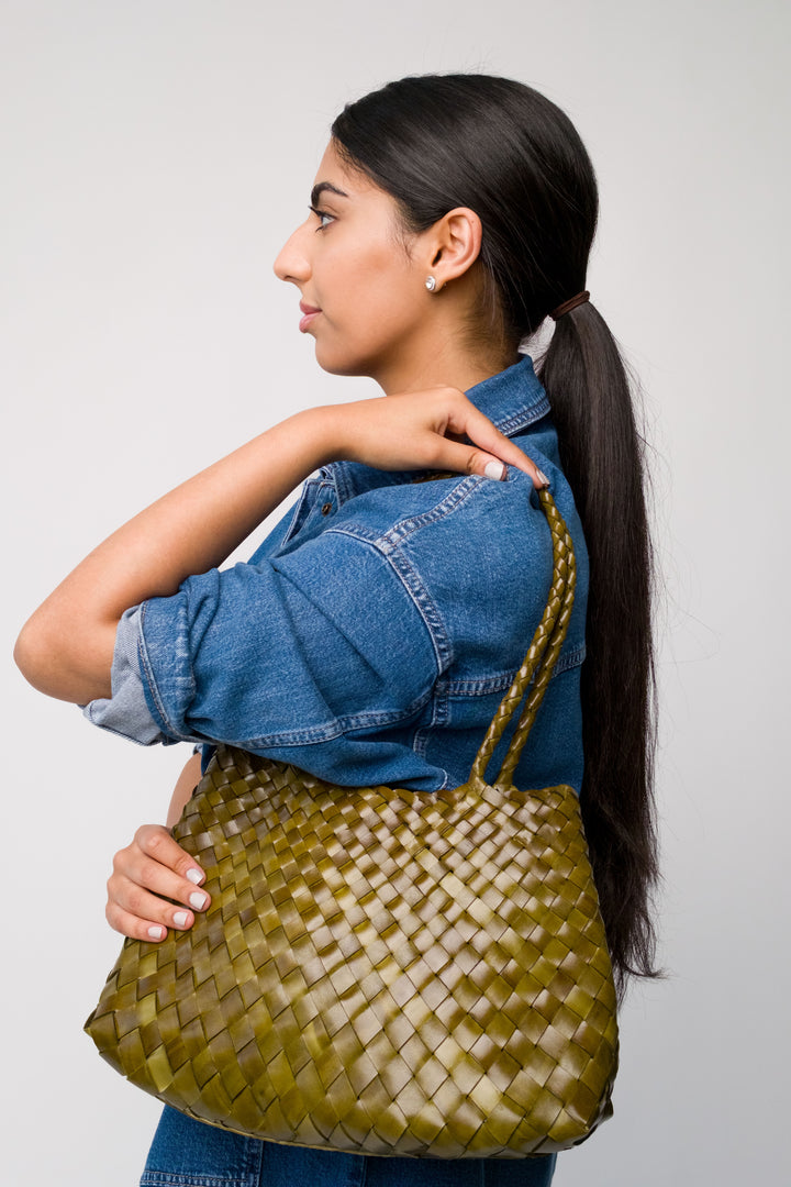 Selina Long Handle Shoulder Bag - Bamboo Green
