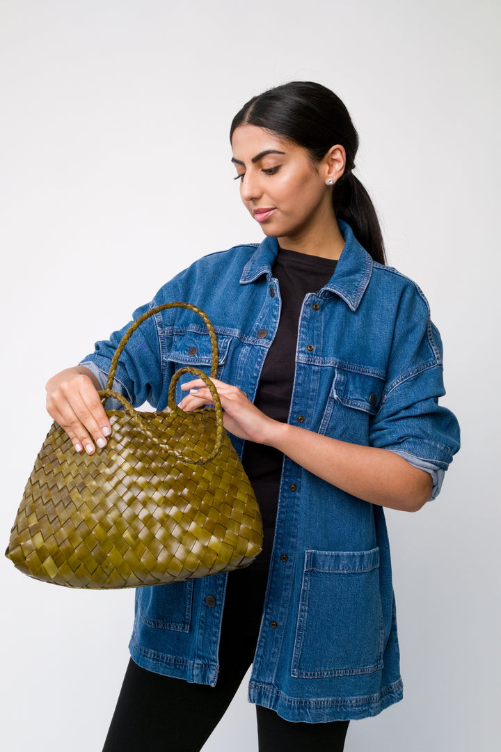 Selina Long Handle Shoulder Bag - Bamboo Green