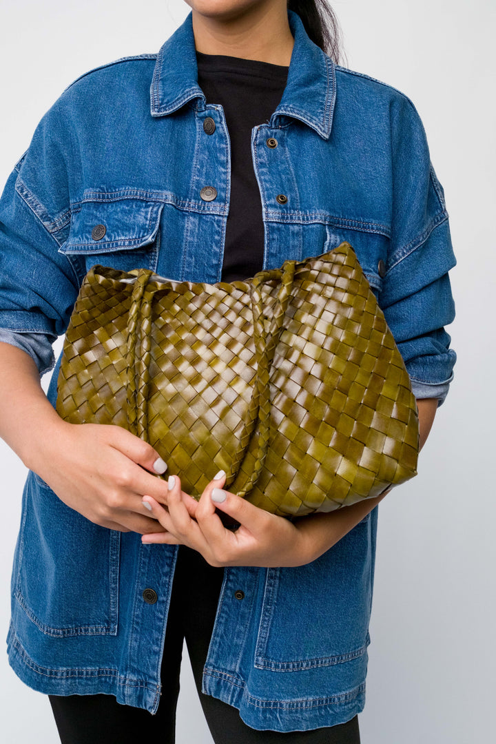 Selina Long Handle Shoulder Bag - Bamboo Green