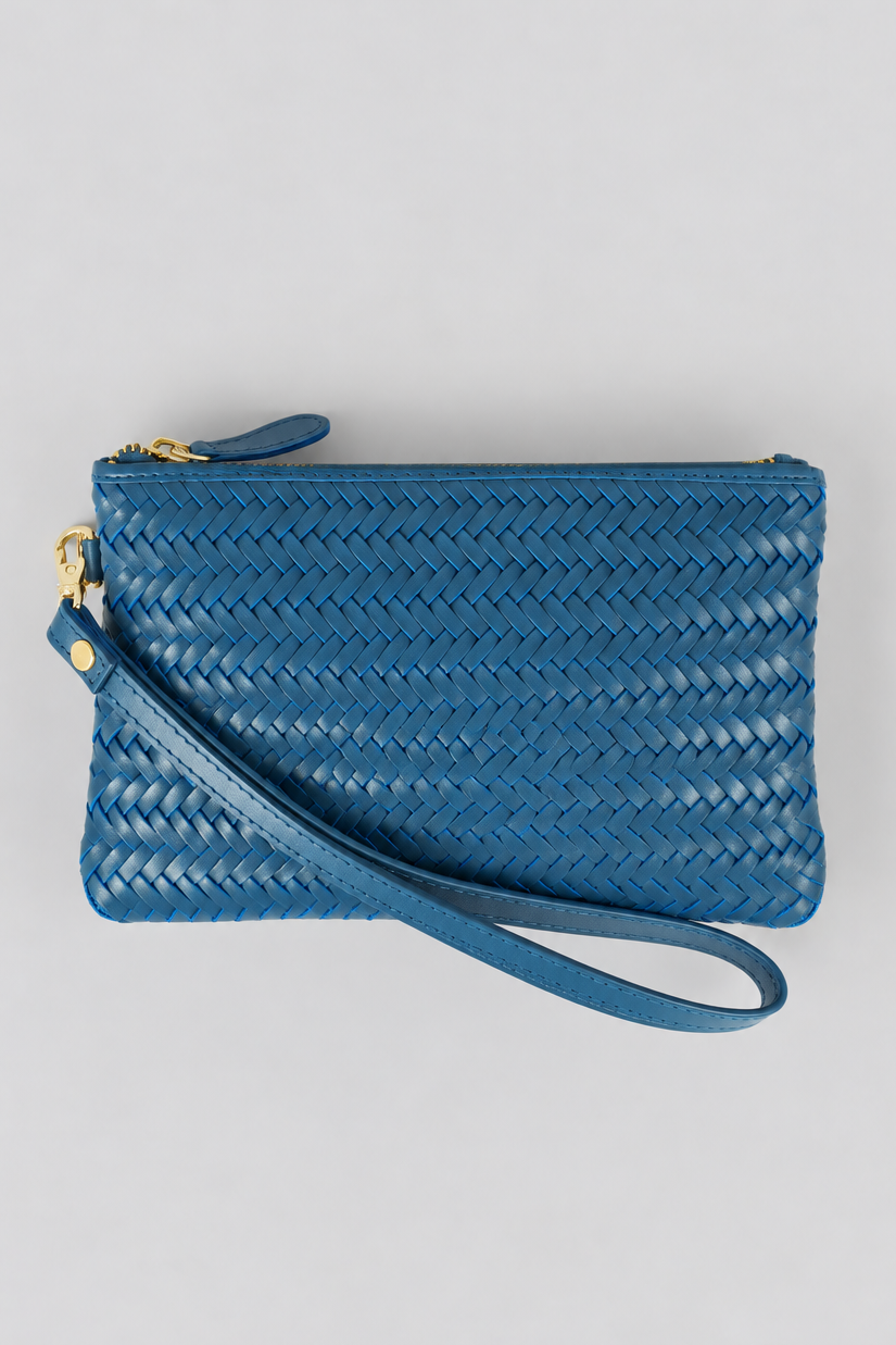 Hair-On Leather Wristlet Pouch