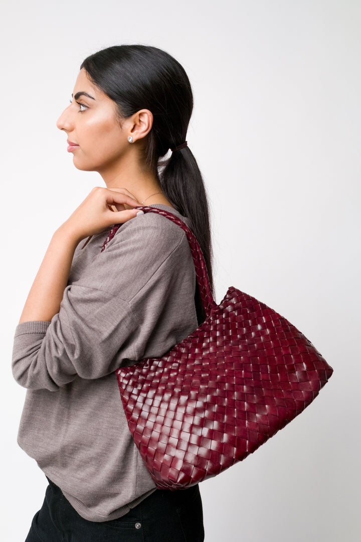 Selina Long Handle Shoulder Bag - Burgundy- Pre order ETA 2 weeks