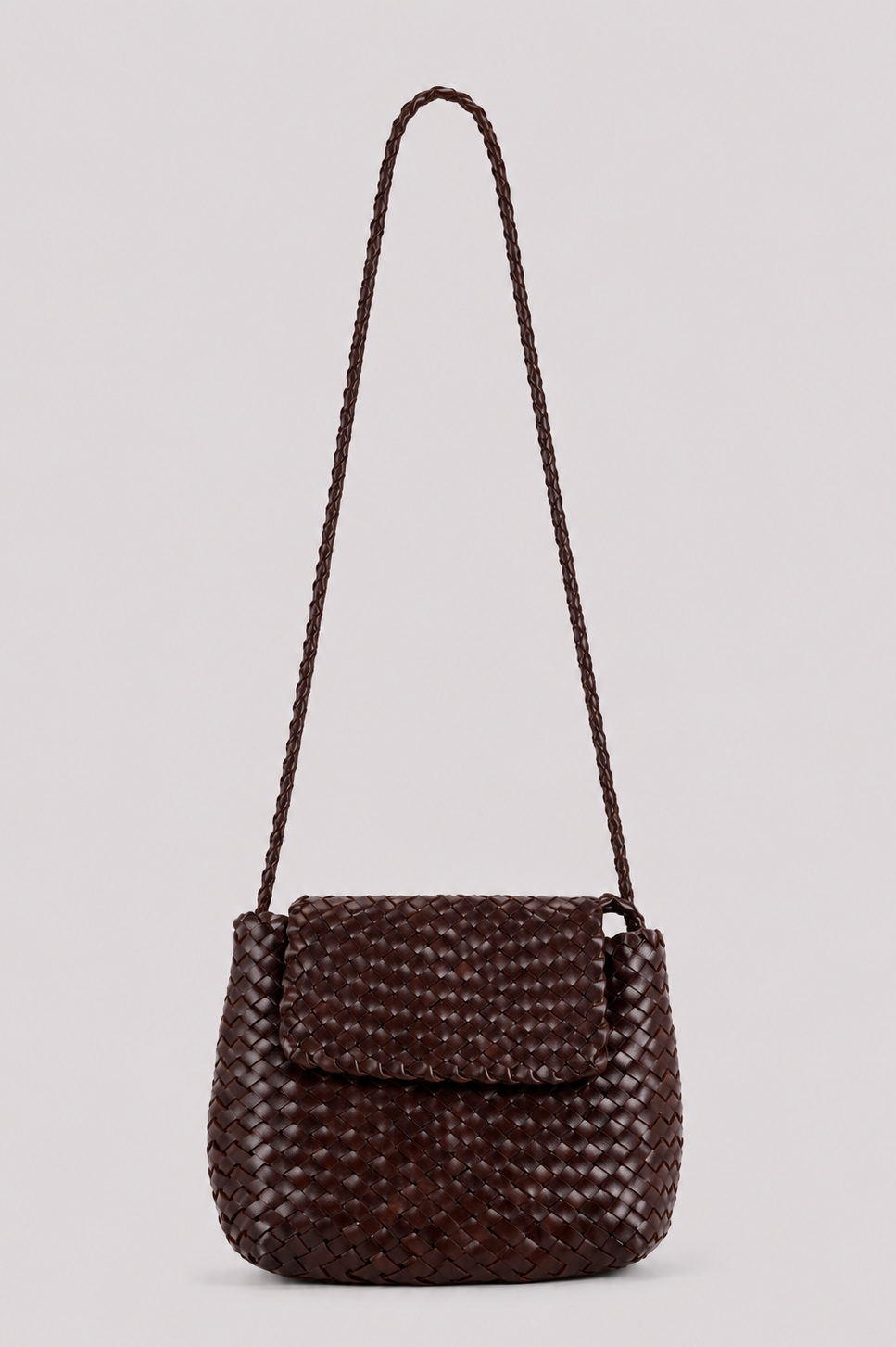 Woven Leather Crossbody Bag