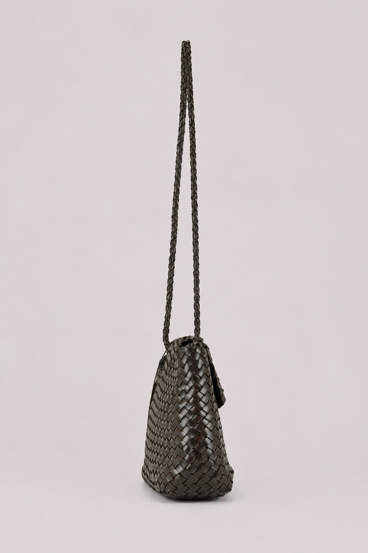 Woven Leather Crossbody Bag