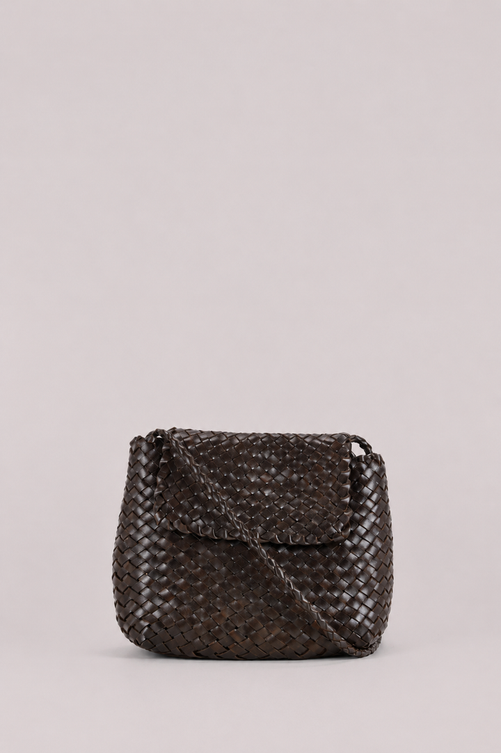 Woven Leather Crossbody Bag