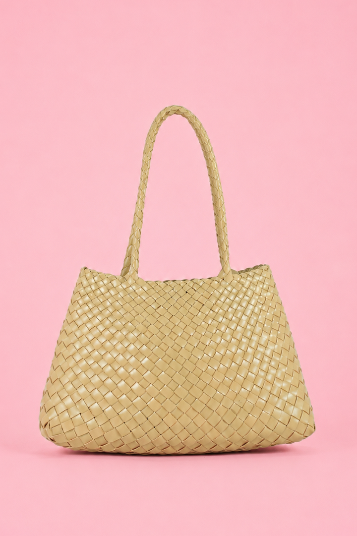 Selina with a woven base - Butter Yellow