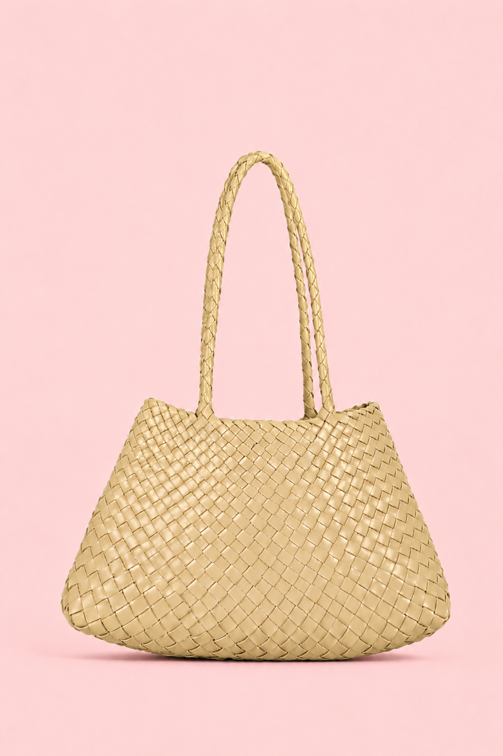 Selina with a woven base - Butter Yellow