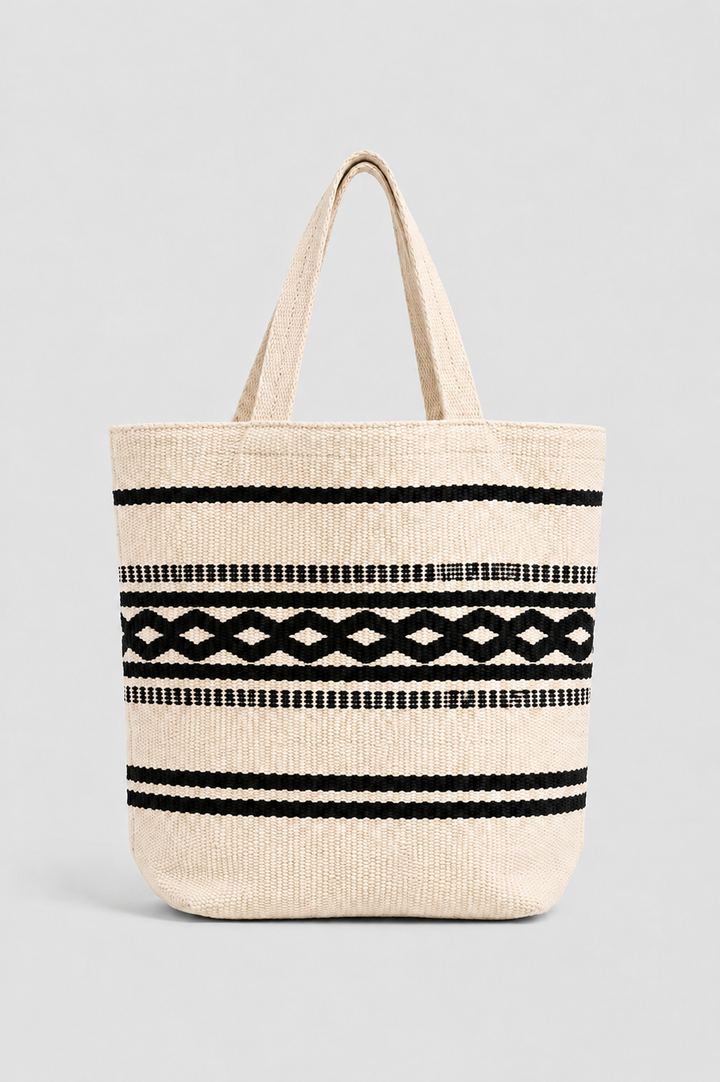 Borsa tote in cotone Gauri con nappa