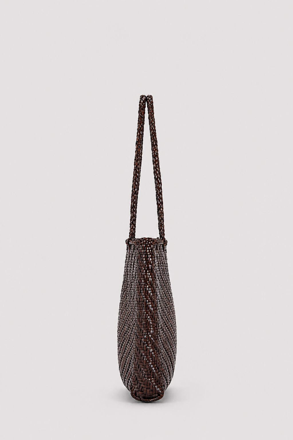Borsa tote in pelle intrecciata - Espresso