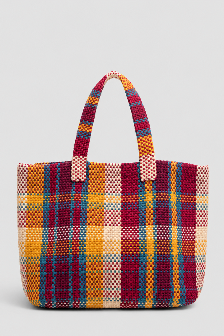 Borsa tote Navi in ​​cotone lavorato a mano - Multi