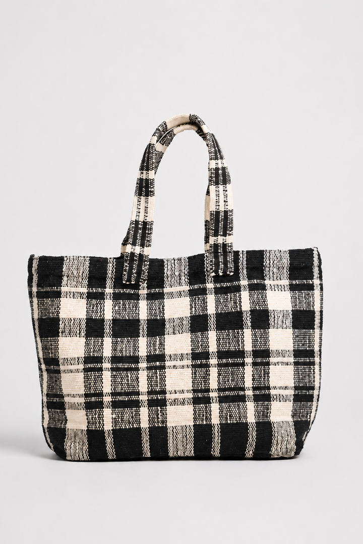 Borsa grande in cotone tessuta a mano Gina