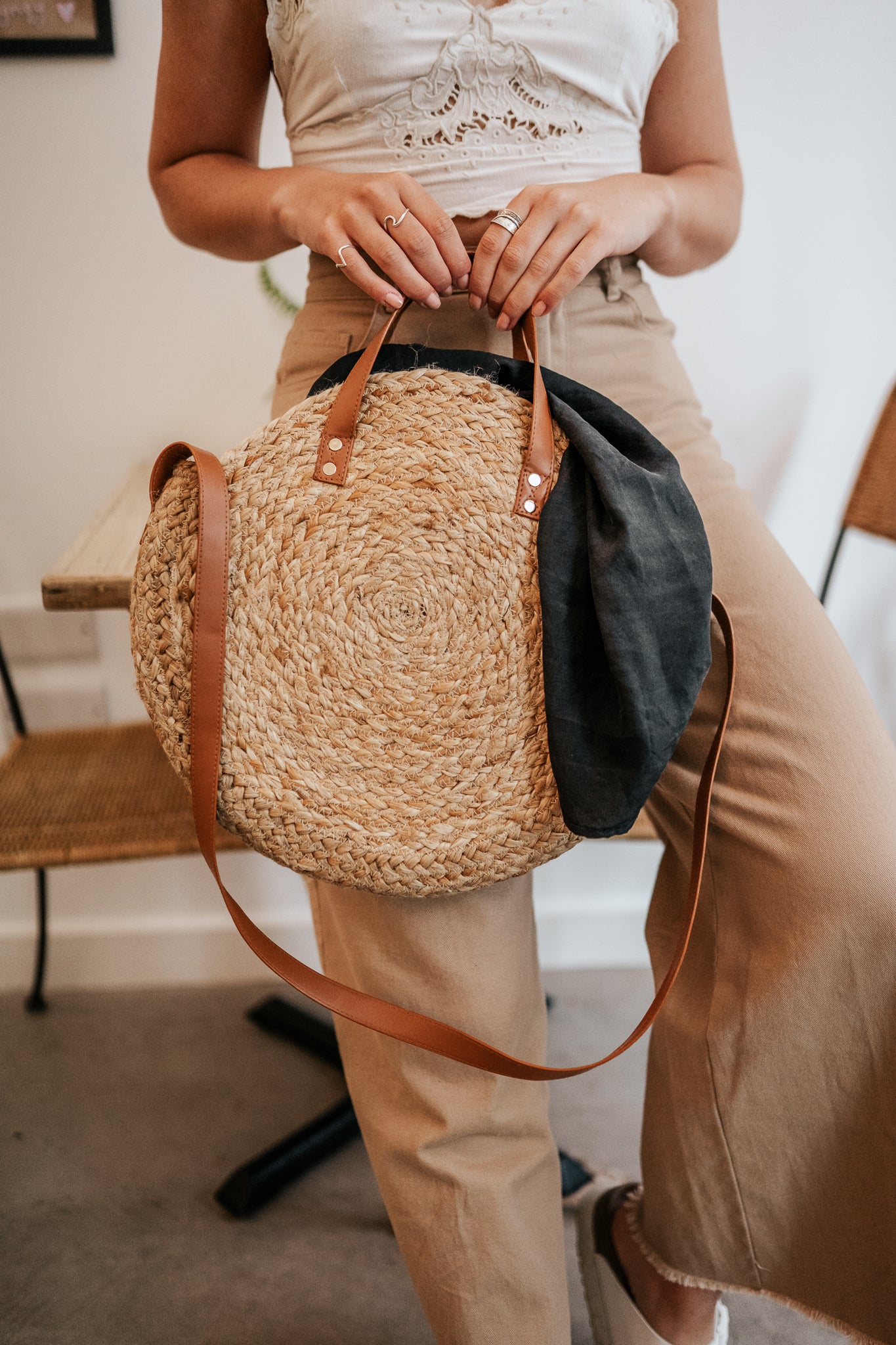 Nitara Jute Crossbody Bag