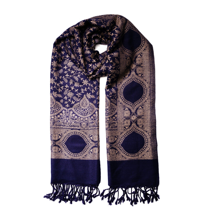 Simran Purple Wool Blend Shawl