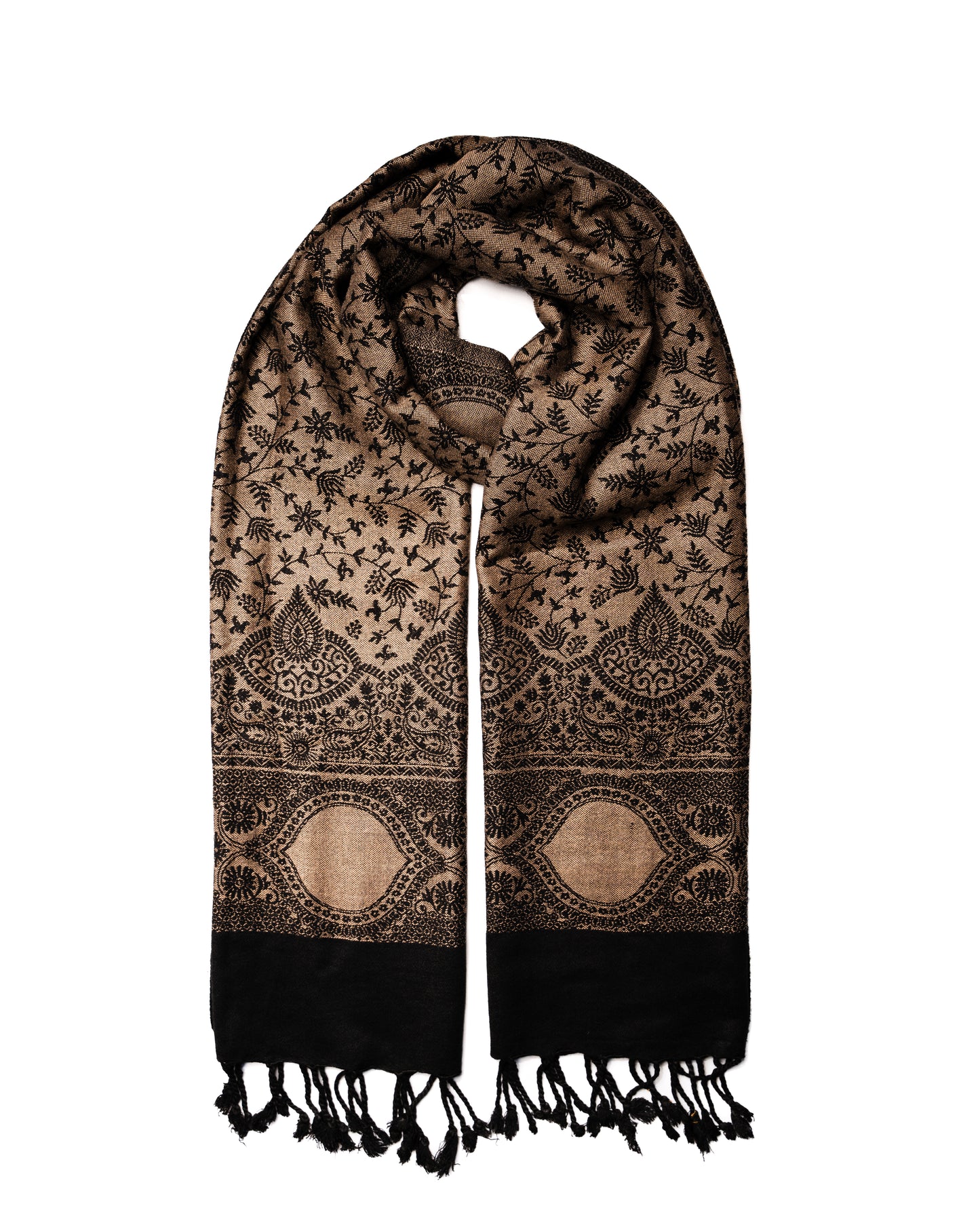 Simran Black Wool Blend Shawl