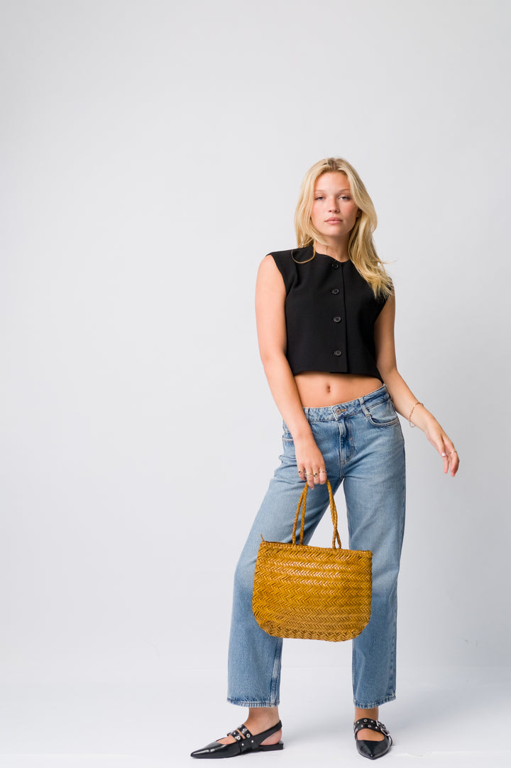 Ari Woven Leather Bag