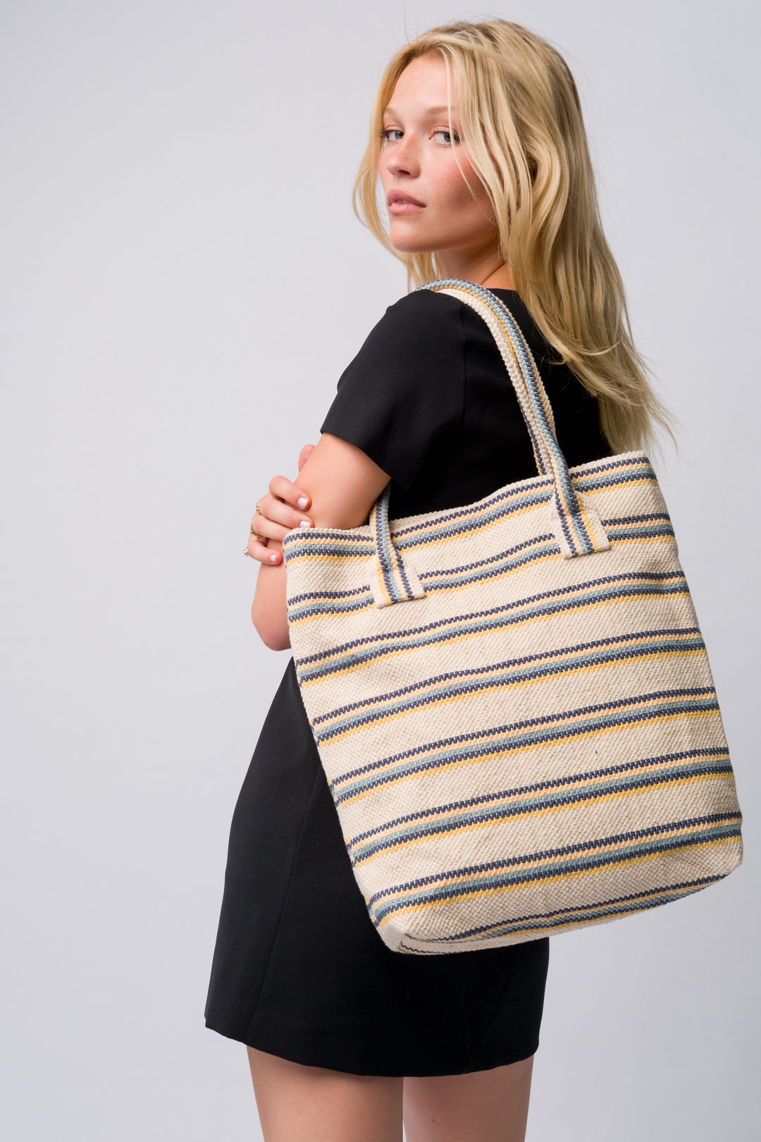 Gul Cotton Bag- Blue Stripe