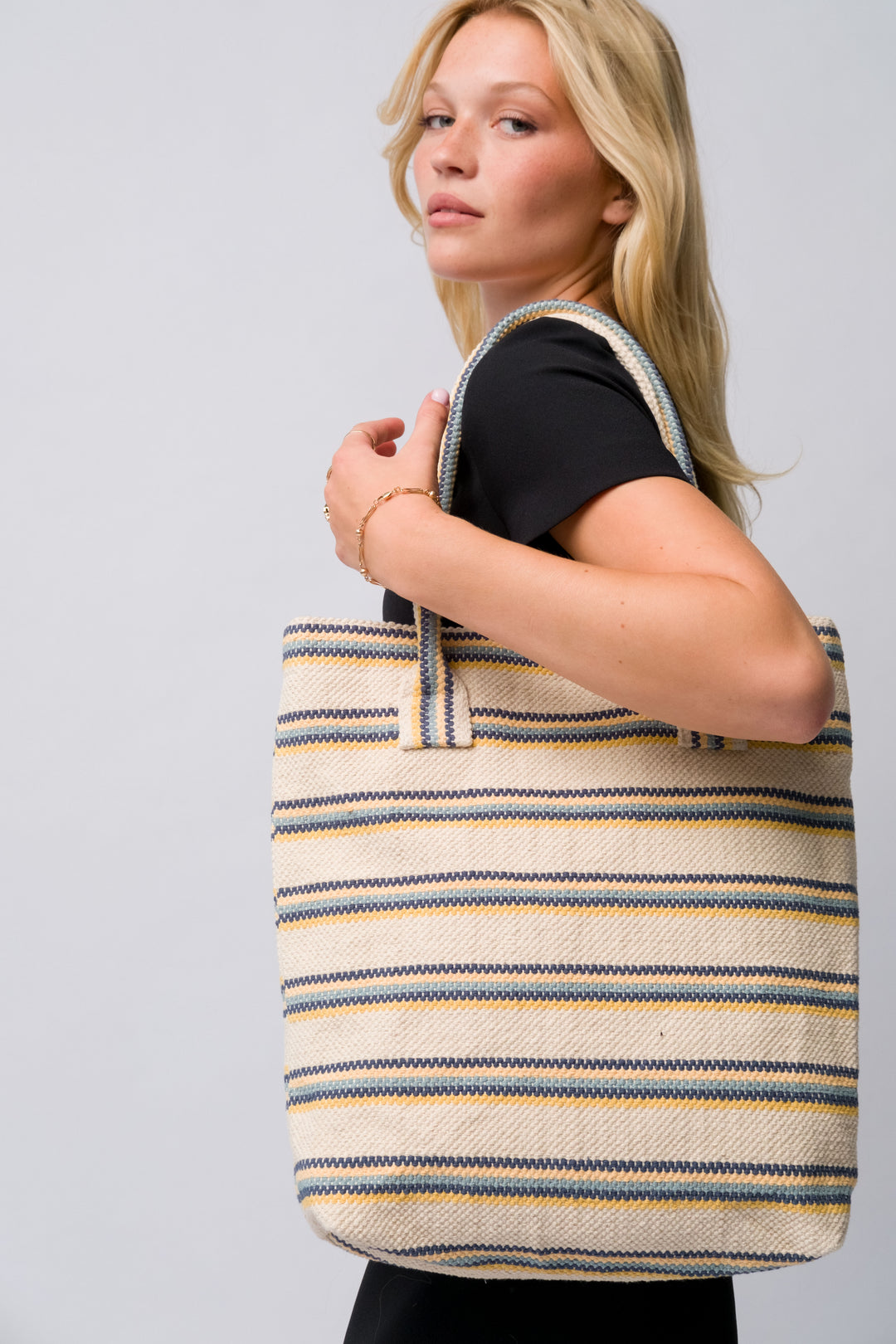 Gul Cotton Bag- Blue Stripe