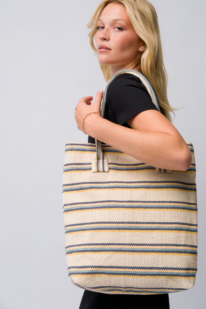 Gul Cotton Bag- Blue Stripe