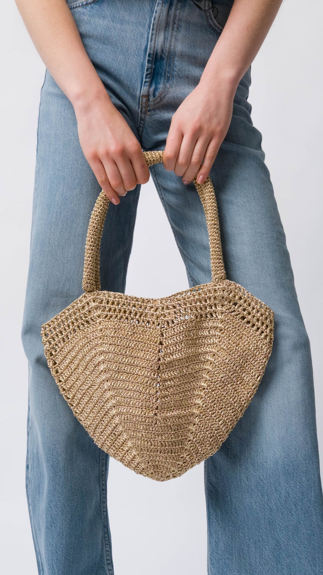 Gori Lurex Handbag- Metallic Gold