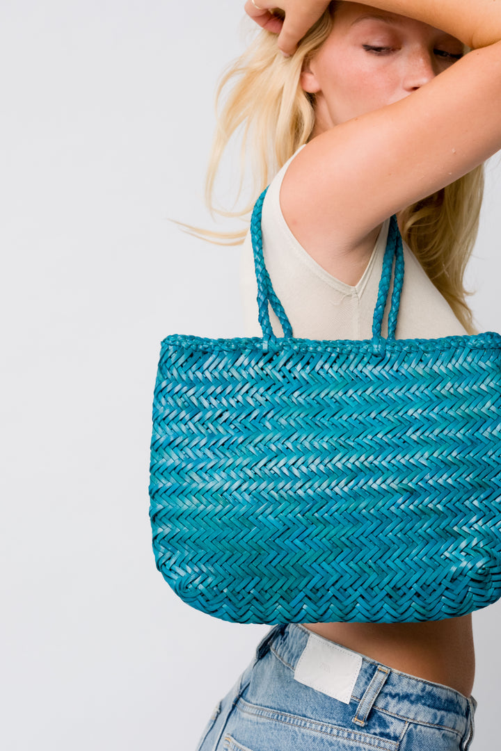 Woven Leather Shoulder Bag