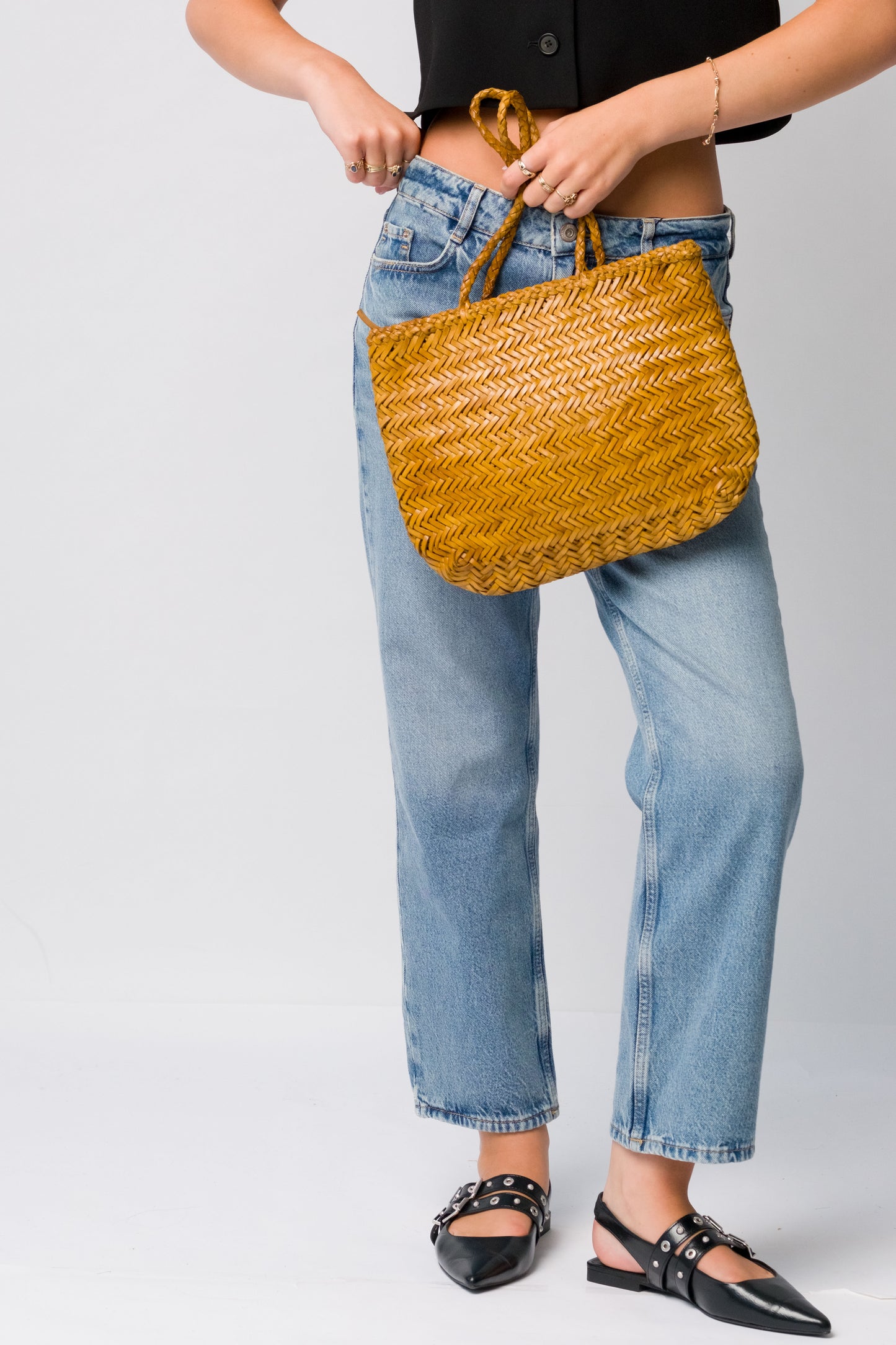 Woven Leather Bag