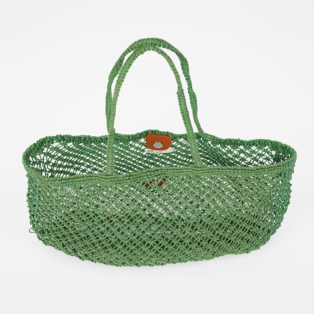 Large Amara Jute Shopper Bag- Green