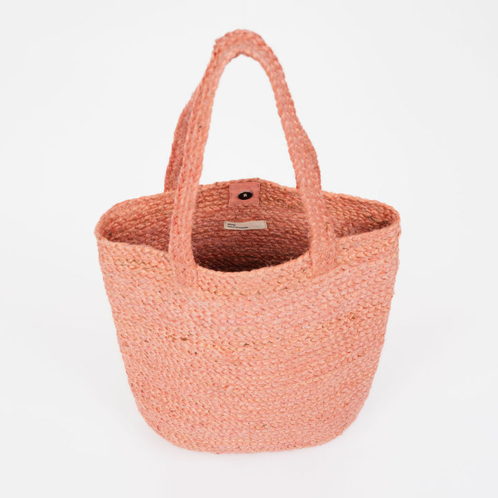 Shyla  Soft Jute Bag- Pink