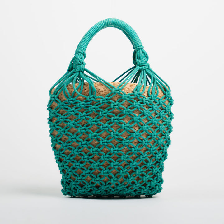 Jasmine Beuteltasche aus Jute und Baumwolle - Orange