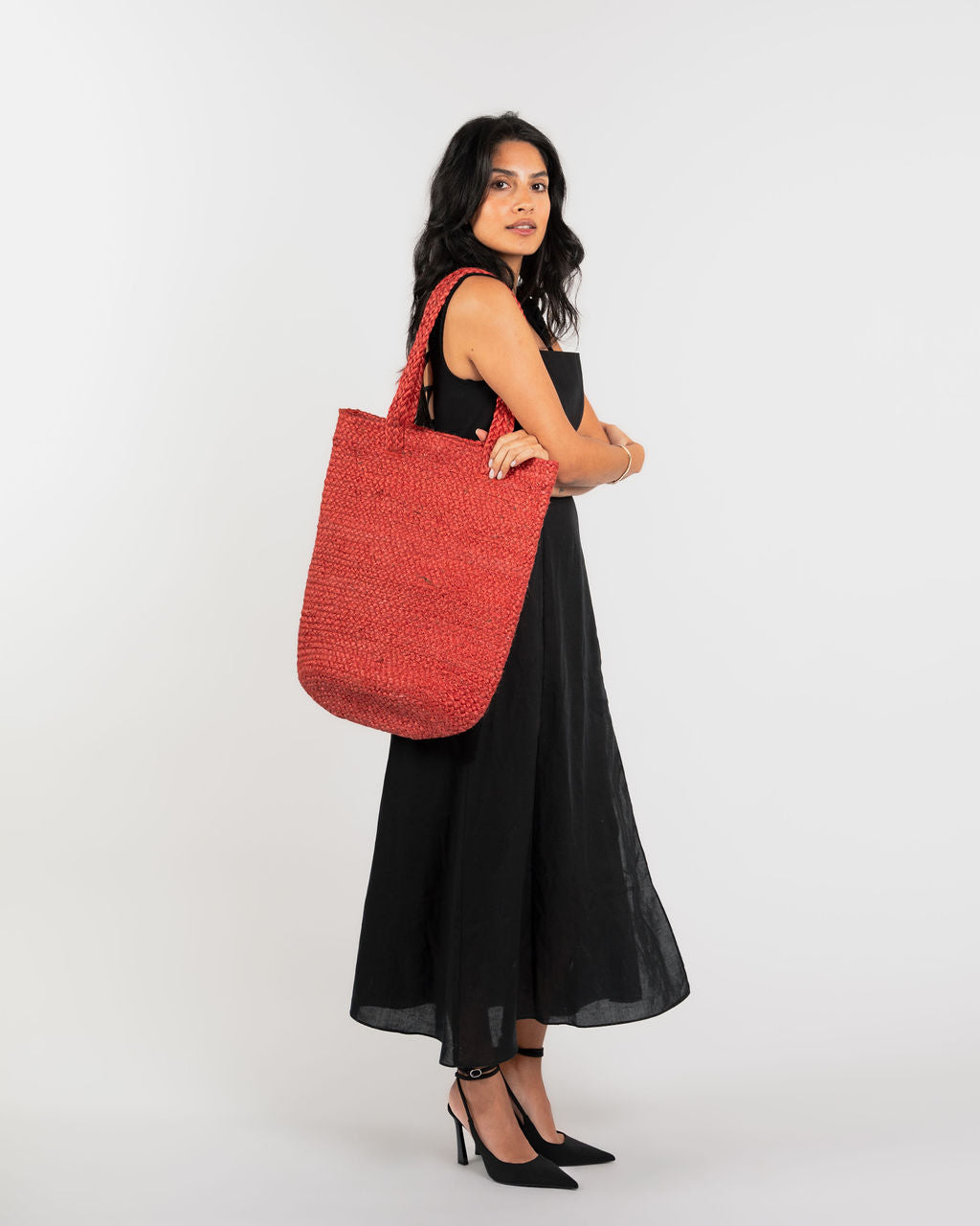 Shyla Soft Jute Bag - Red