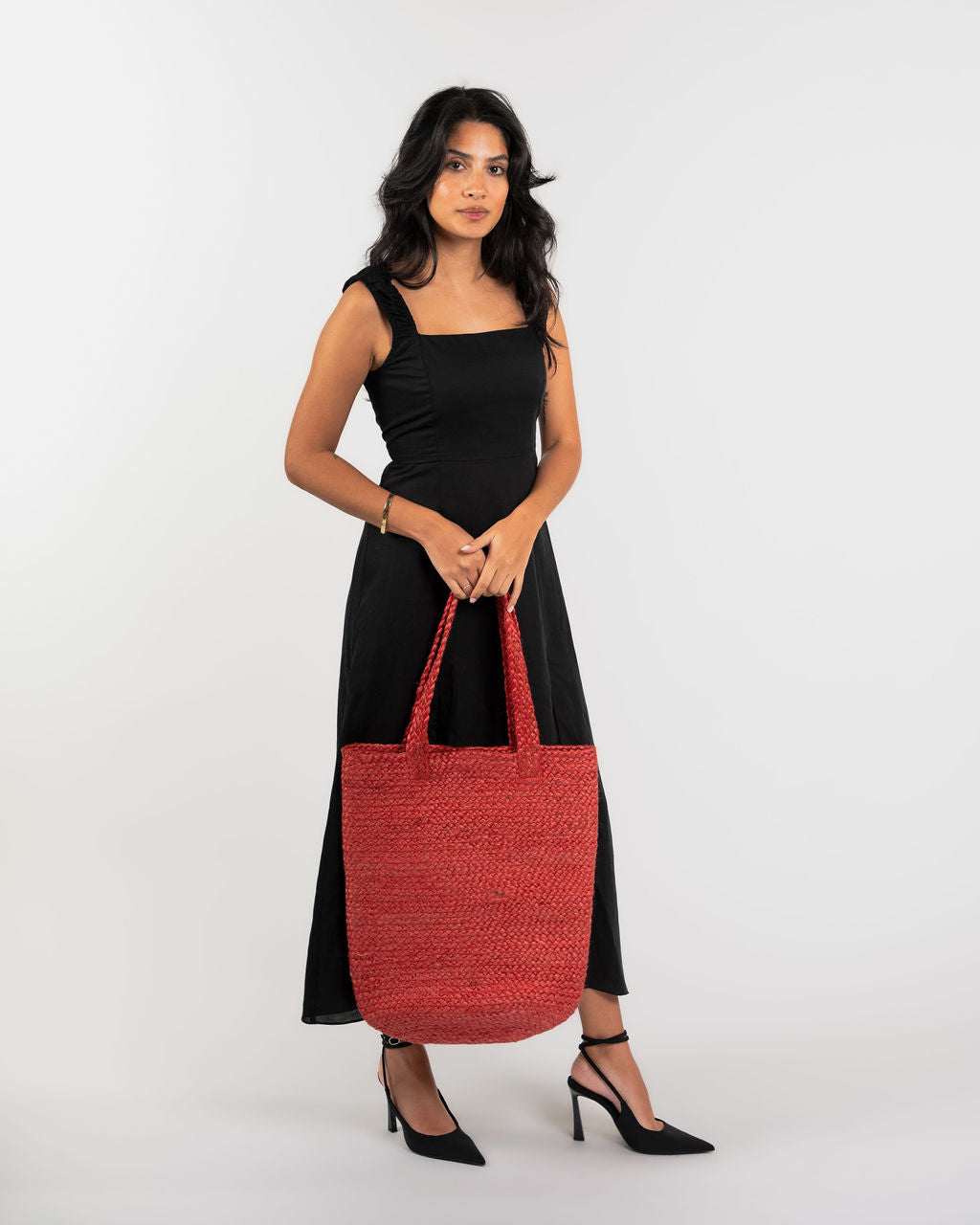 Shyla Soft Jute Bag - Red