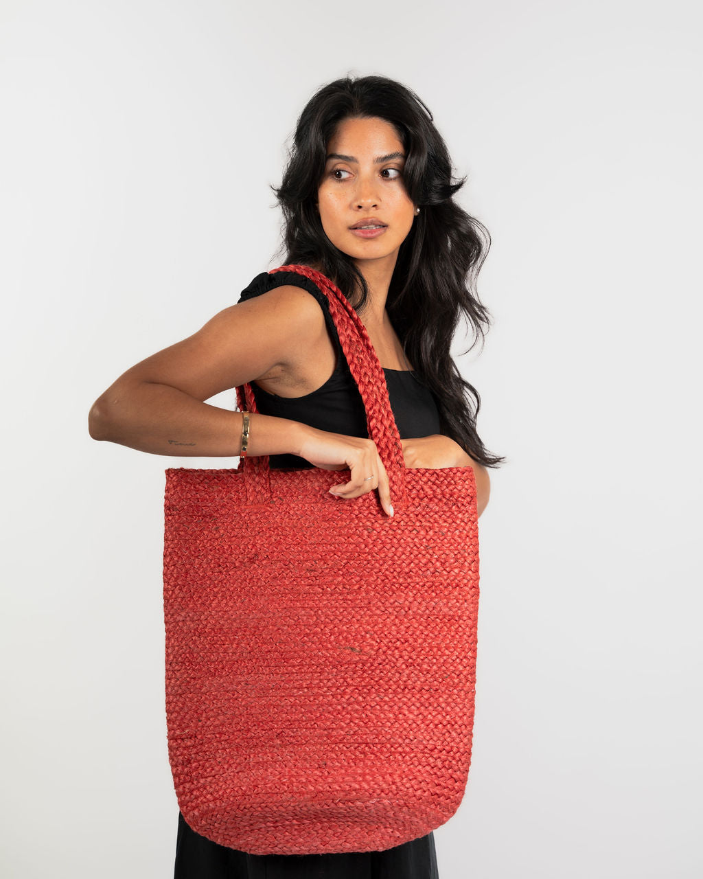 Shyla Soft Jute Bag - Red