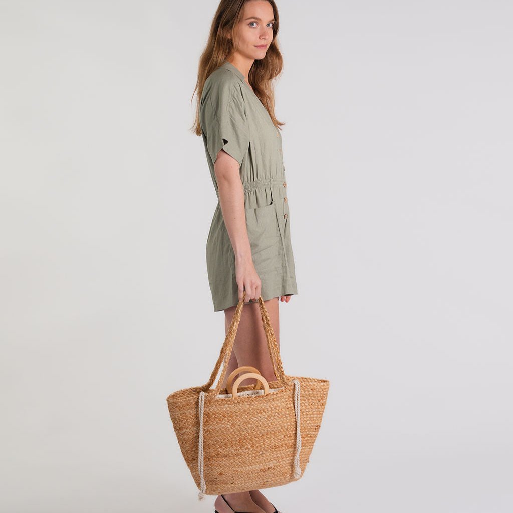 Anaya Large Jute Basket Bag